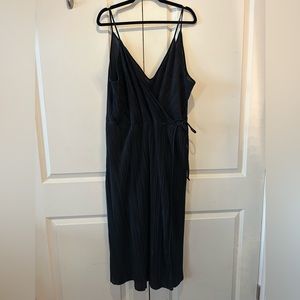 Black Midi Wrap Dress